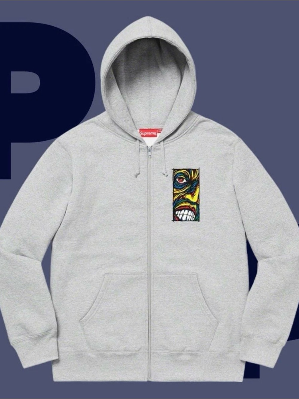 Supreme Disturbed Zip Up Hooded Sweatshirt (Large)